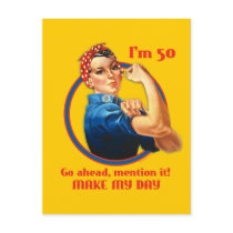 Rosie Riveter 50th Birthday Postcard