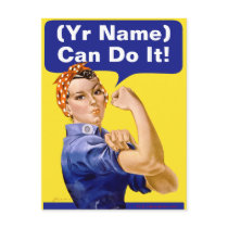 Rosie Riveter "(______) Can Do It!" postcards