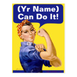 Rosie Riveter "(______) Can Do It!" Postcard
