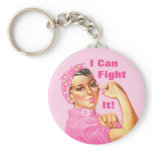 Rosie Riveter Custom Cancer Keychain