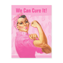 Rosie Riveter Custom Cancer Postcard