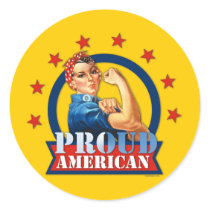 Rosie Riveter Proud American Sticker