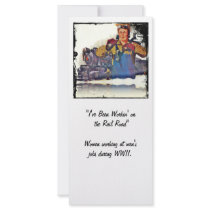Rosie Riveter Works on the Rail Road WWII Rack Card Design