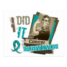 Rosie Sepia I Did It Ovarian Cancer Post Cards