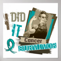 Rosie Sepia I Did It Ovarian Cancer Posters