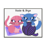 Rosie & Skye Toon Kittens Postcard