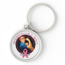 Rosie The Riveter - Breast Cancer Survivor Key Chains