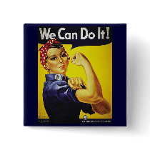 Rosie The Riveter button by ebhaynes Rosie The Riveter button