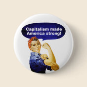 Rosie the Riveter-Capitalism button