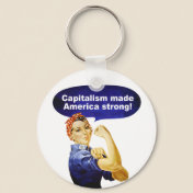 Rosie the Riveter-Capitalism keychain
