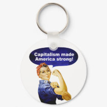 Rosie the Riveter-Capitalism keychain