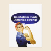Rosie the Riveter-Capitalism postcard