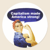 Rosie the Riveter-Capitalism stickers
