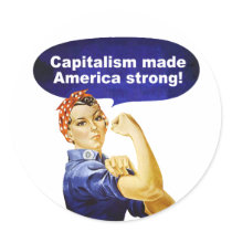 Rosie the Riveter-Capitalism stickers by Patriot_Resistance Rosie the Riveter-Capitalism stickers