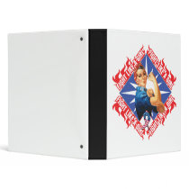 Rosie The Riveter Fight Like a Girl Patriotic Binders