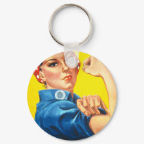 Rosie The Riveter: Gun Show! keychains