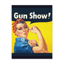 Rosie The Riveter: Gun Show! postcards