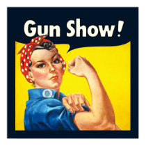 Rosie The Riveter Gun Show Square Poster posters