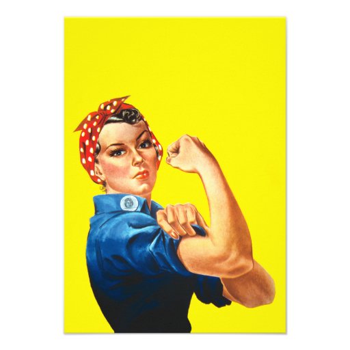 Rosie the Riveter Invitation