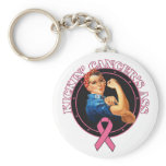 Rosie The Riveter Kickin Breast Cancer's Ass Keychains