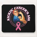 Rosie The Riveter Kickin Breast Cancer's Ass Mouse Pads