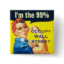 Rosie the Riveter OWS button