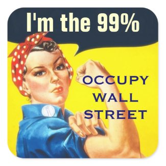 Rosie the Riveter OWS sticker sticker