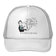 Rosie The Riveter Take a Stand Cervical Cancer Trucker Hat