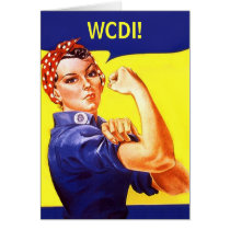 Rosie The Riveter Text Msg WE CAN DO IT! WCDI Card