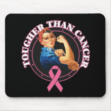 Rosie The Riveter Tougher Than  Breast Cancer Mouse Pad