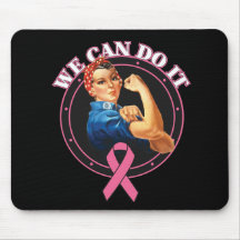Rosie The Riveter We Can Do It Breast Cancer Mousepad