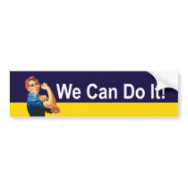 Rosie The Riveter - We Can Do It! bumper stickers by campaign_gear Rosie The Riveter - We Can Do It! bumper stickers