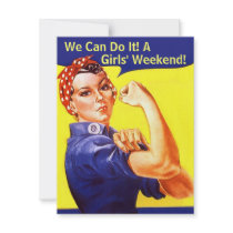 Rosie The Riveter We Can GIRLS FRIENDS' INVITATION