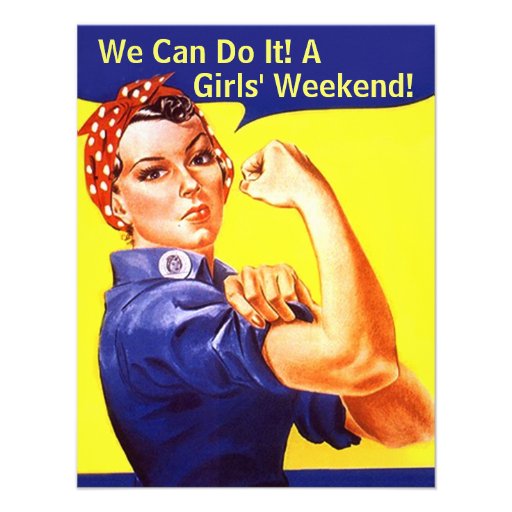 Rosie The Riveter We Can GIRLS FRIENDS' INVITATION