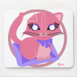 Rosie Toon Kitten Wht Mousepad mousepads