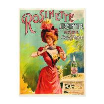 Rosinette Absinthe Rose Oxygénée Postcard