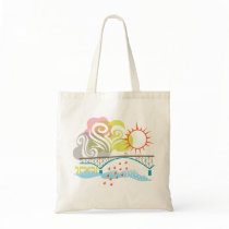 Ross Island Bridge Portland Tote Bag bags