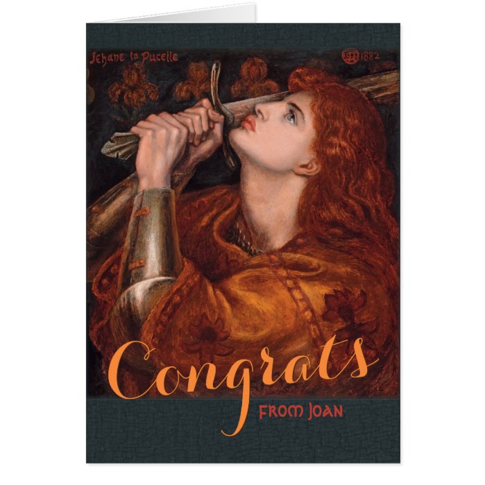 Rossetti Joan of Arc Congrats CC0763 Greeting Card