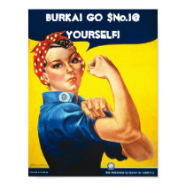 Rossi the Riviter Says no to Burka's posters