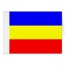 Rostov Oblast, Romania flag Greeting Card