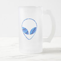 Roswell Alien Frosted Beer Mug