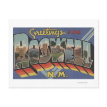 Roswell, New Mexico - Large Letter Scenes Post Card