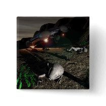 Roswell UFO Crash at night Button