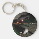 Roswell UFO Crash at night Keychain