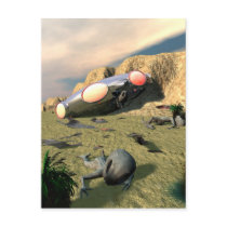 Roswell UFO Crash Postcard by MDKgraphics Roswell UFO Crash Postcard