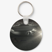 Roswell UFO Hangar Keychain by MDKgraphics Roswell UFO Hangar Keychain