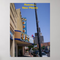 Roswell UFO Museum (w/words) poster