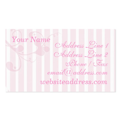 Rosy Bike Business Cards (back side)