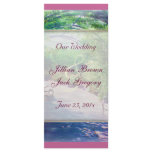 Rosy Bower WEDDING Program Customized Rack Card