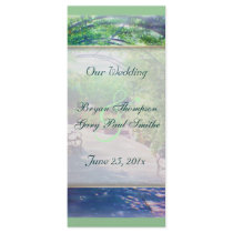 Rosy Bower WEDDING Program Custom Rack Card